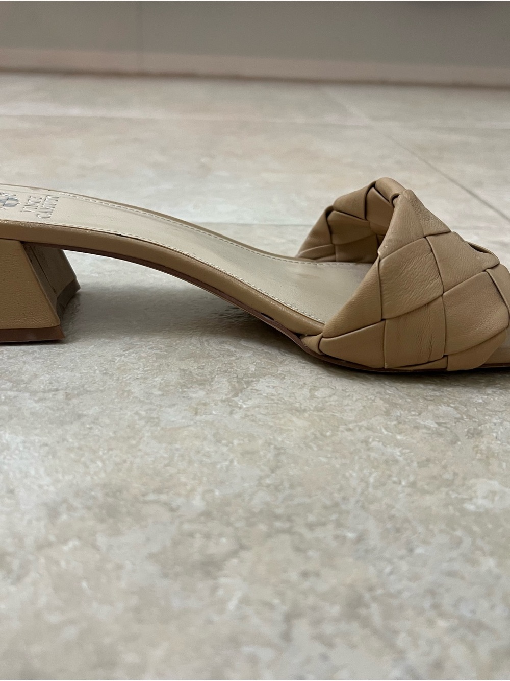 Vince Camuto Tan Braided Leather Slide Sandals 9.5 - Picture 7 of 7